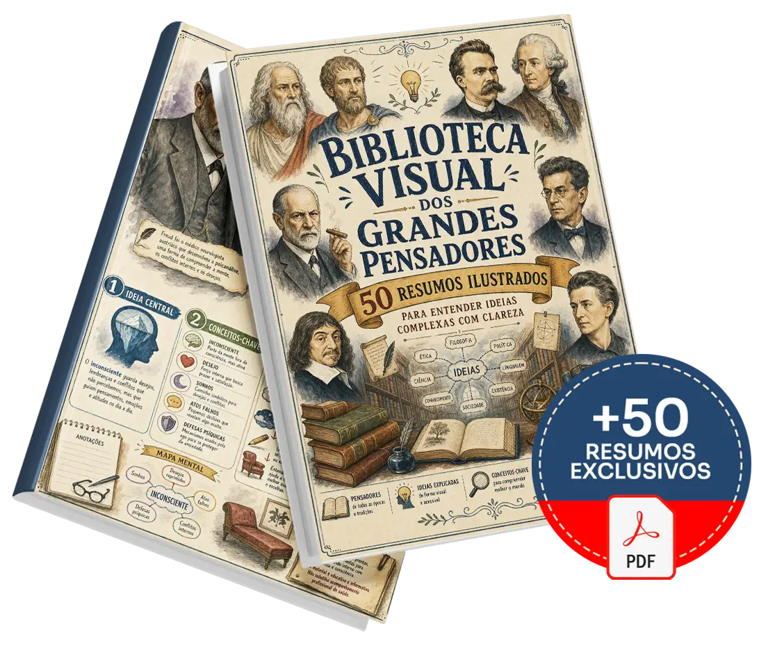 Mockup do Plano Básico da Biblioteca Visual dos Grandes Pensadores